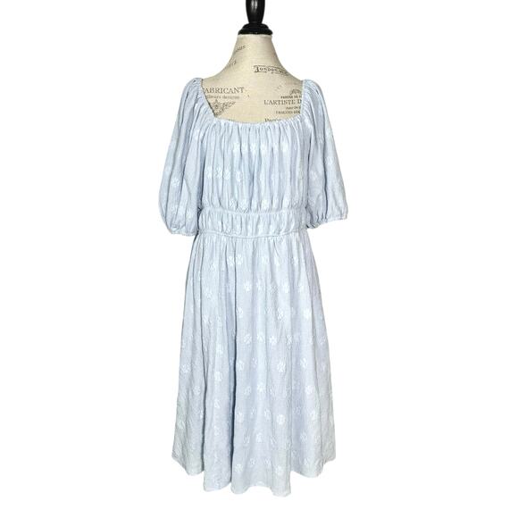 Baltic Born | Women | Lexington Blue Floral Crepe Babydoll Short Dress | 2XL - Picture 2 of 14